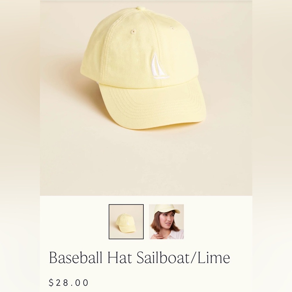 Spartina 449 Lime Sailboat Baseball Hat